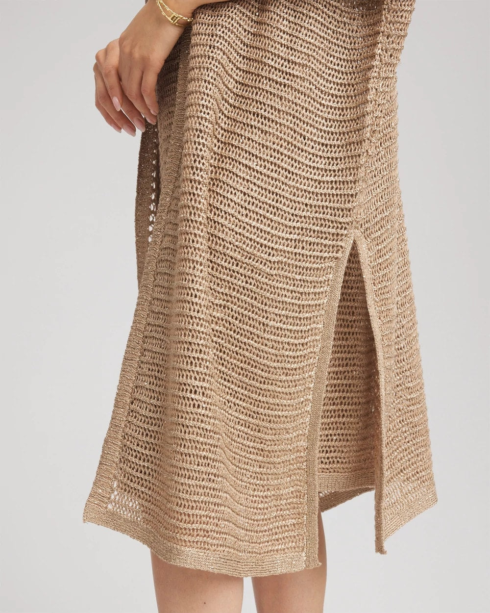 Chico's - Crochet-Knit Sequins Ruana