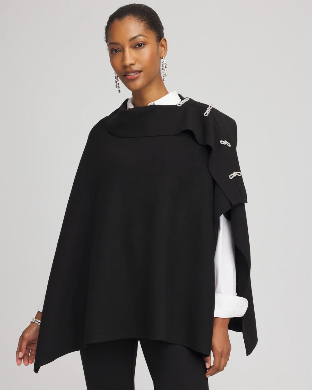 Chico's - Embellished Bow Poncho