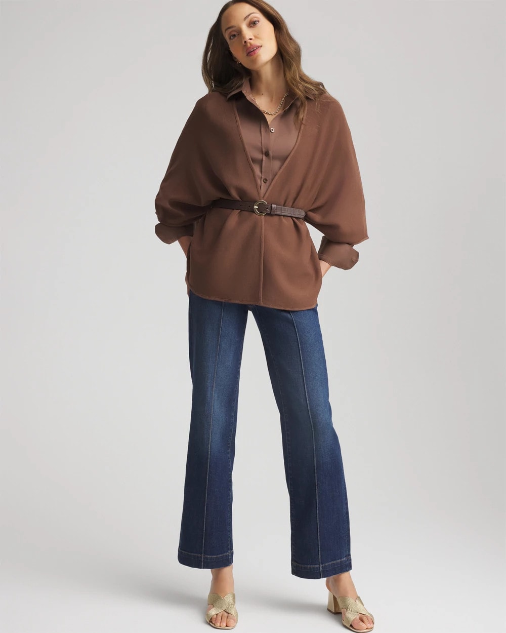 Chico's - Crepe Open-Front Ruana