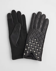 Chico's - Leather Pearl Quilted Gloves