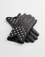 Chico's - Leather Pearl Quilted Gloves