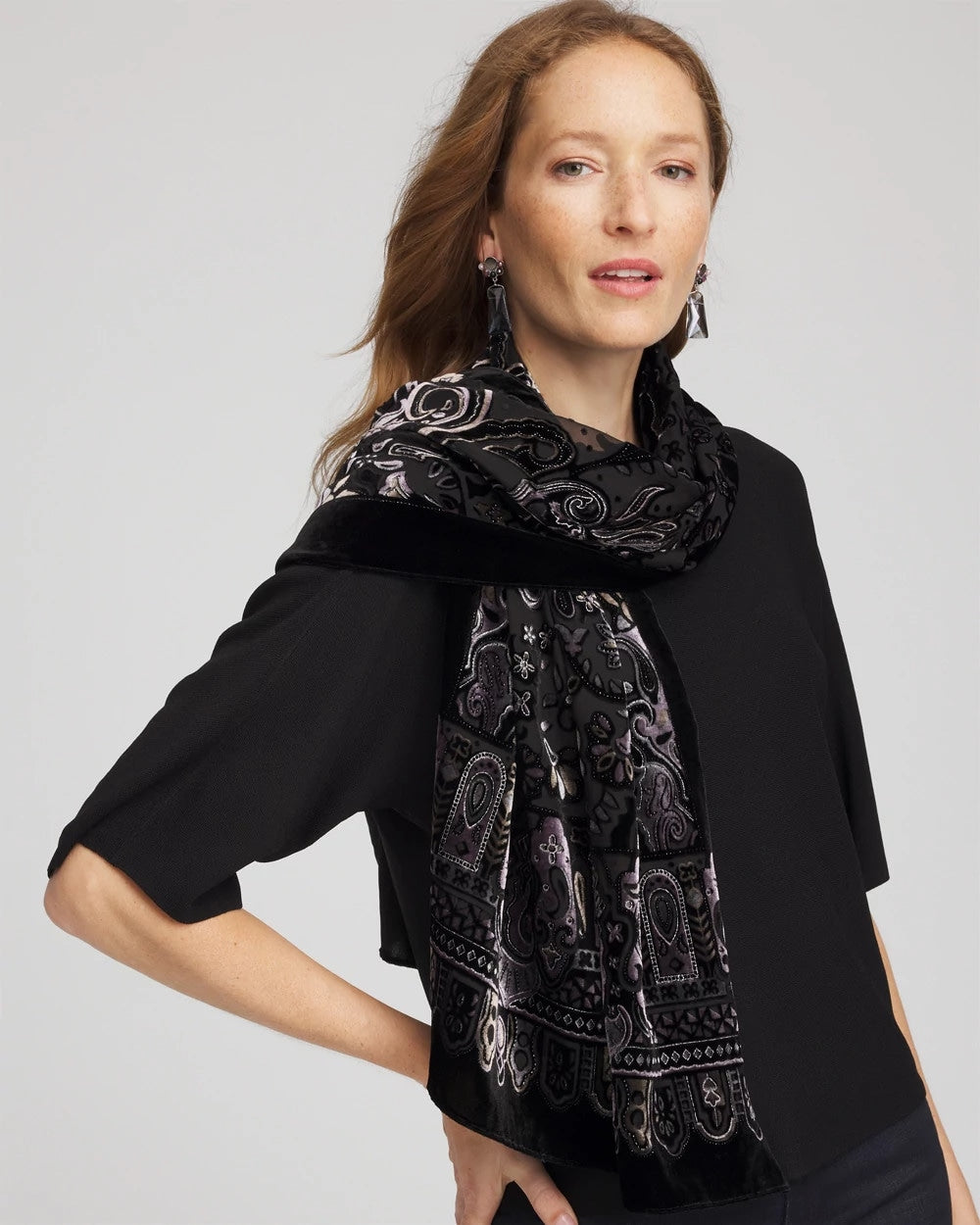 Chico's - Velvet Burnout Oblong Scarf