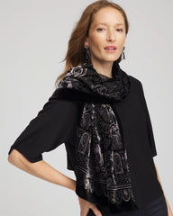 Chico's - Velvet Burnout Oblong Scarf