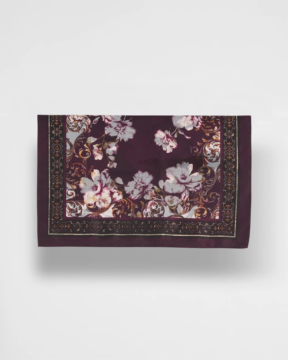 Chico's - Frosty Floral Square Neckerchief Scarf