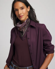 Chico's - Frosty Floral Square Neckerchief Scarf