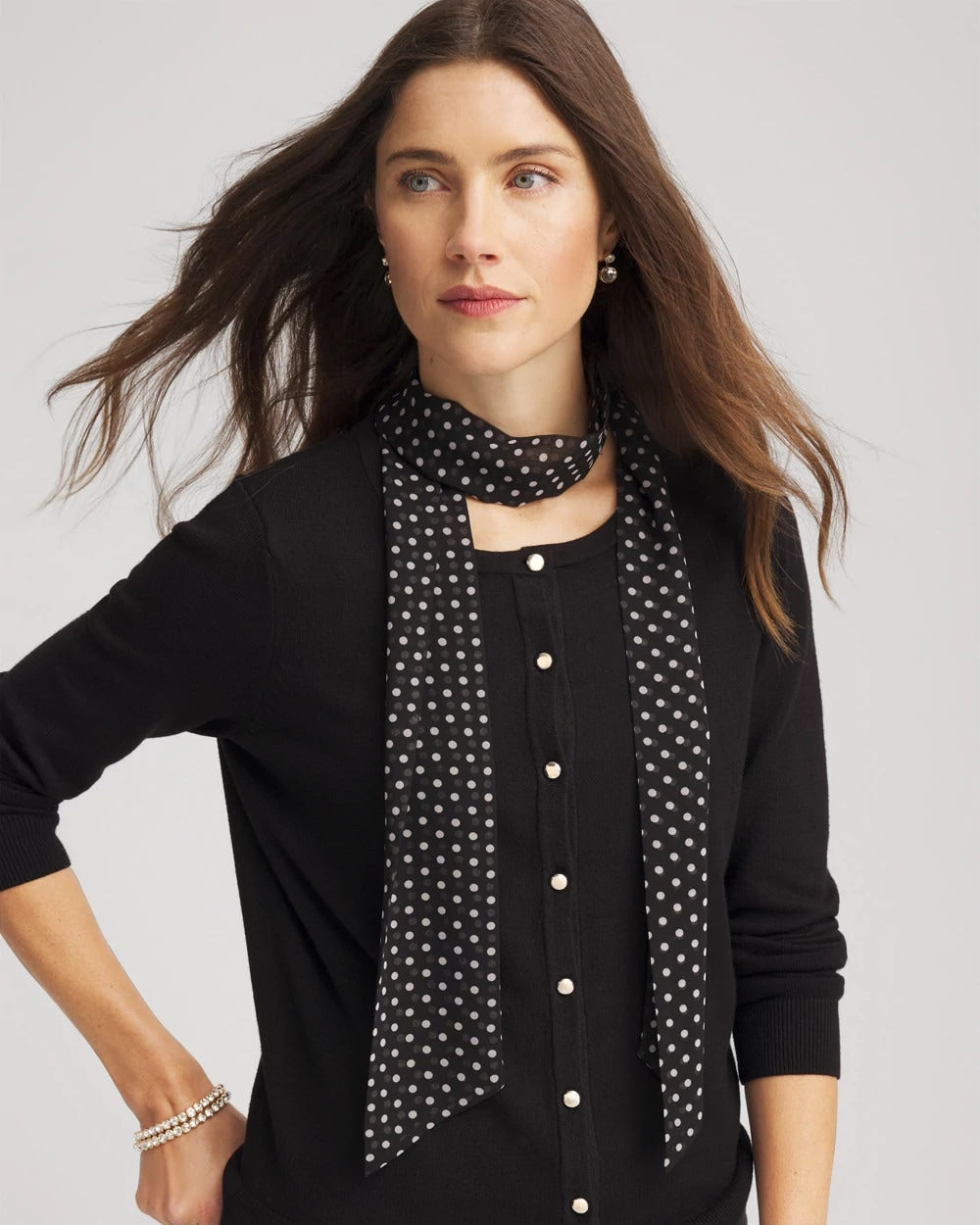 Chico's - Polka Dot Skinny Scarf