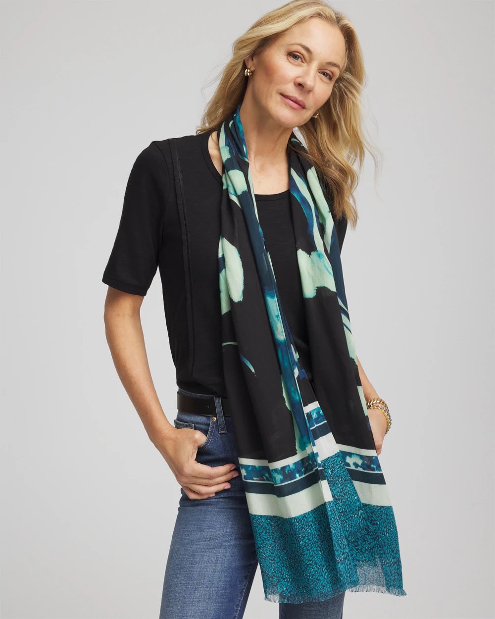 Chico's - Glacier Colorblock Oblong Scarf