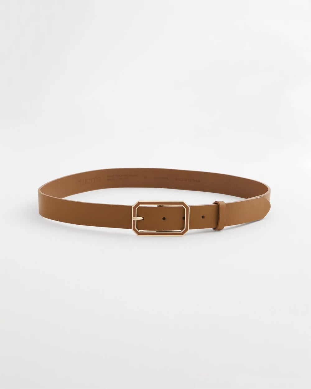 Chico's - Cognac Enamel Buckle Trouser Belt