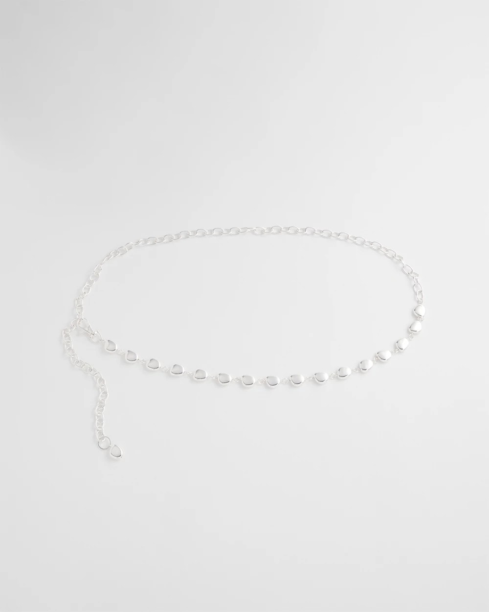 Chico's - Silvertone Pebble Chain Belt