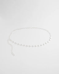 Chico's - Silvertone Pebble Chain Belt