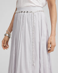 Chico's - Silvertone Pebble Chain Belt