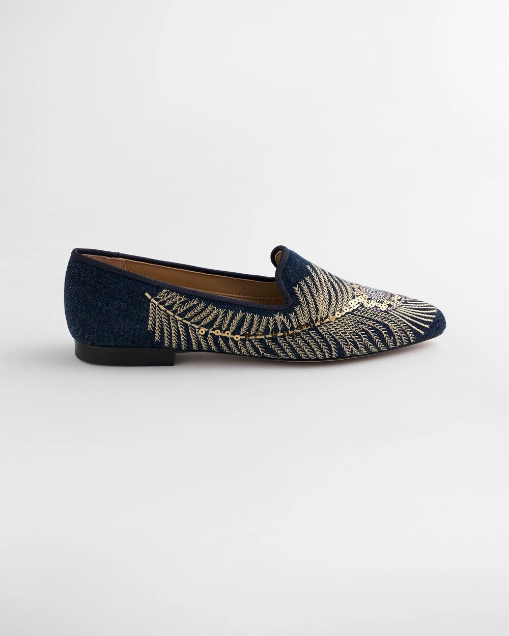 Chico's - Peacock Embroidered Flats