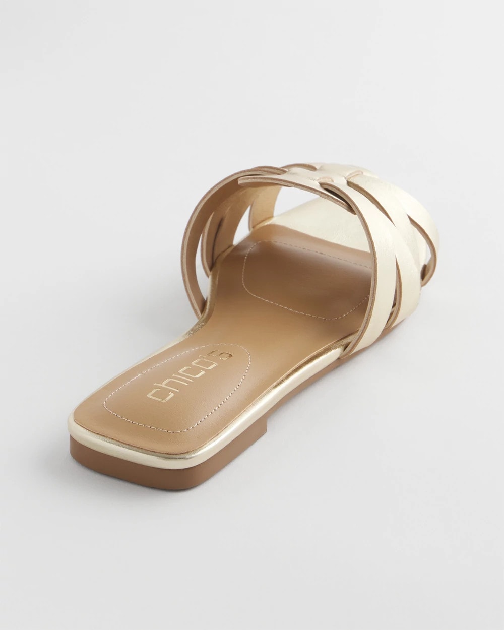 Chico's - Leather Cassidy Cross-Strap Slide Shoes
