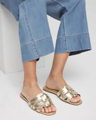 Chico's - Leather Cassidy Cross-Strap Slide Shoes
