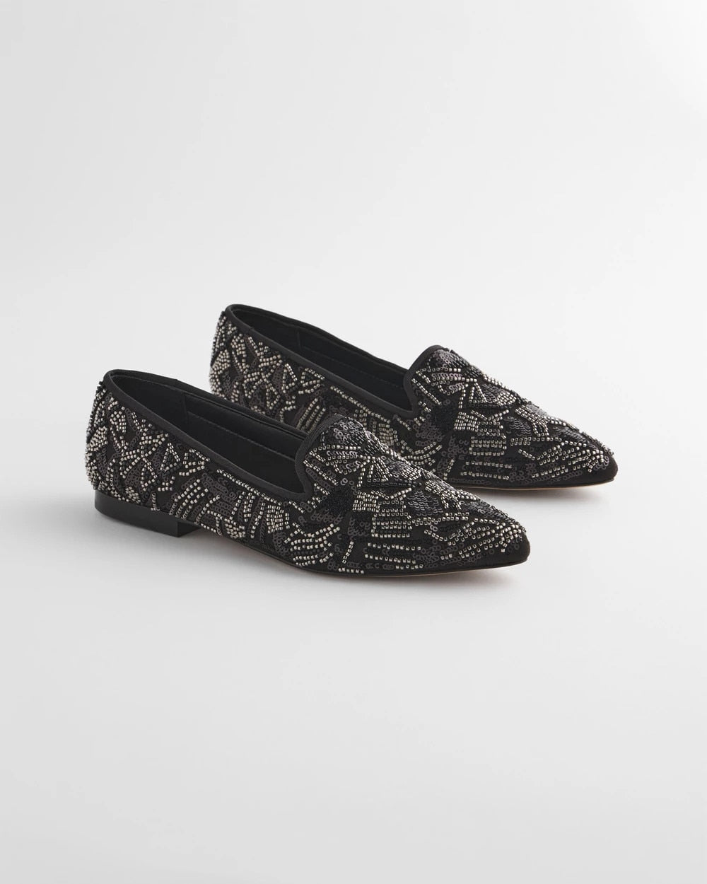 Chico's - Gwyn Art Deco Beaded Flats