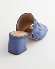 Chico's - Blue Lotus Suede Fringe Block Heels