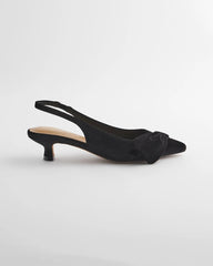Chico's - Charm Velvet Bow Kitten Heels