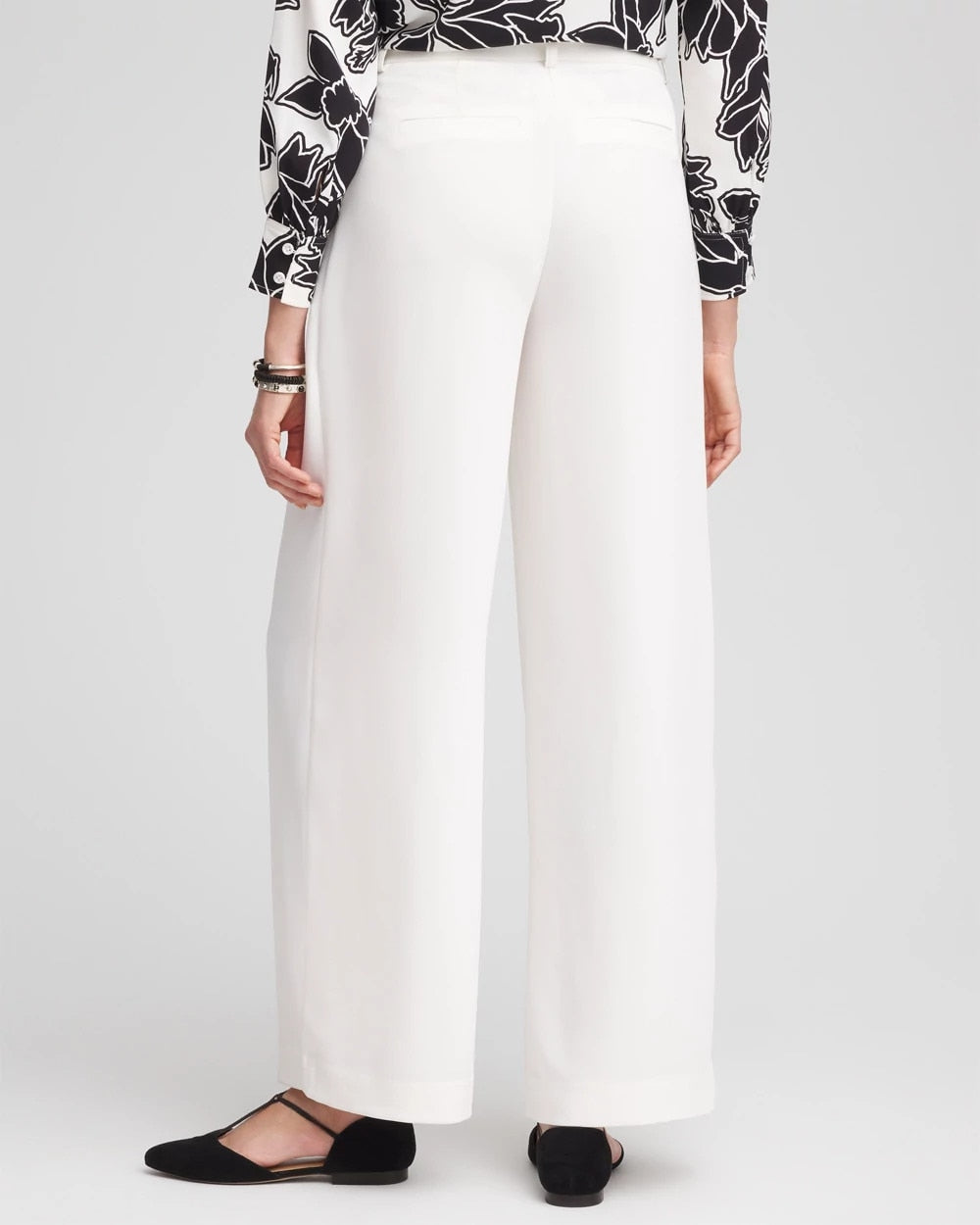 Chico's - Petite Crepe Pleated Relaxed Pants