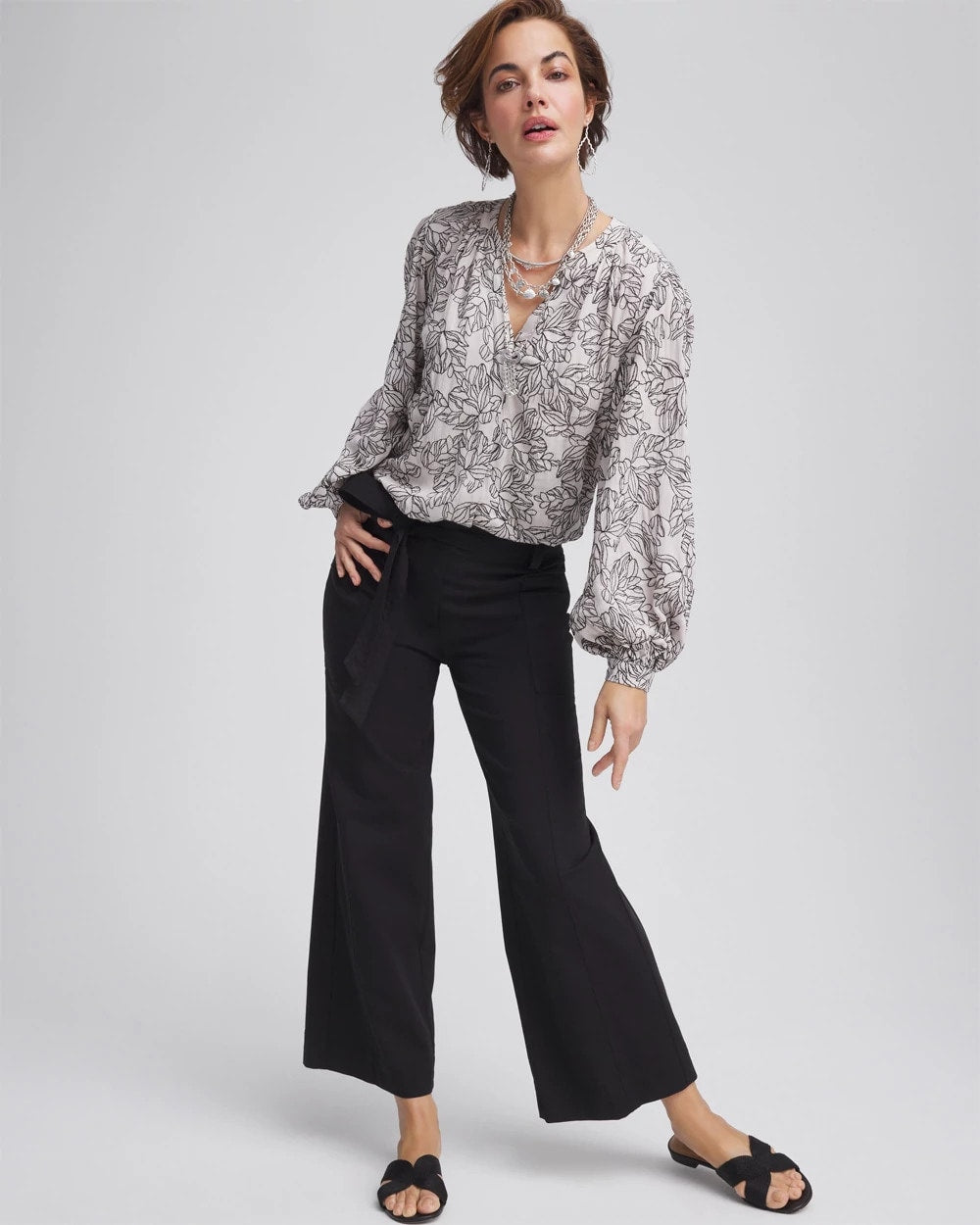 Chico's - Petite Belted Twill Utility Cropped Pants