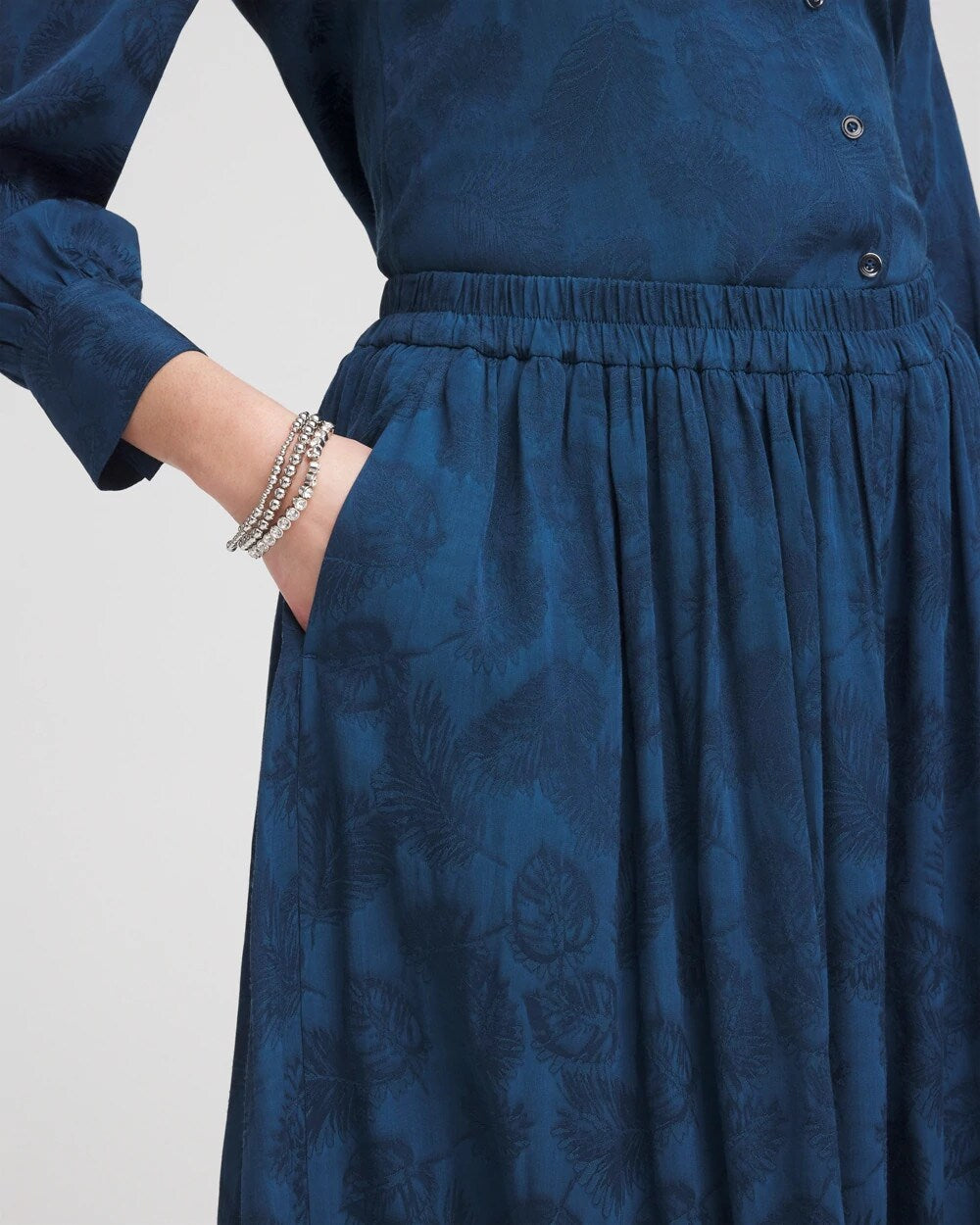 Chico's - Petite Jacquard Culotte Wide-Leg Pants