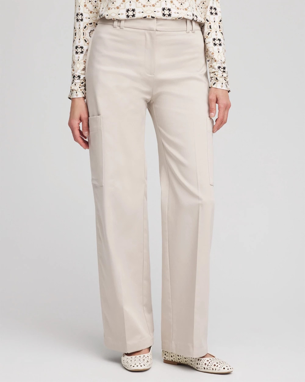 Chico's - Petite Sateen Cargo Pants
