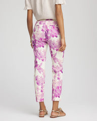 Chico's - Petite Floral Brigitte™ Pull-On Slim Cropped Pants