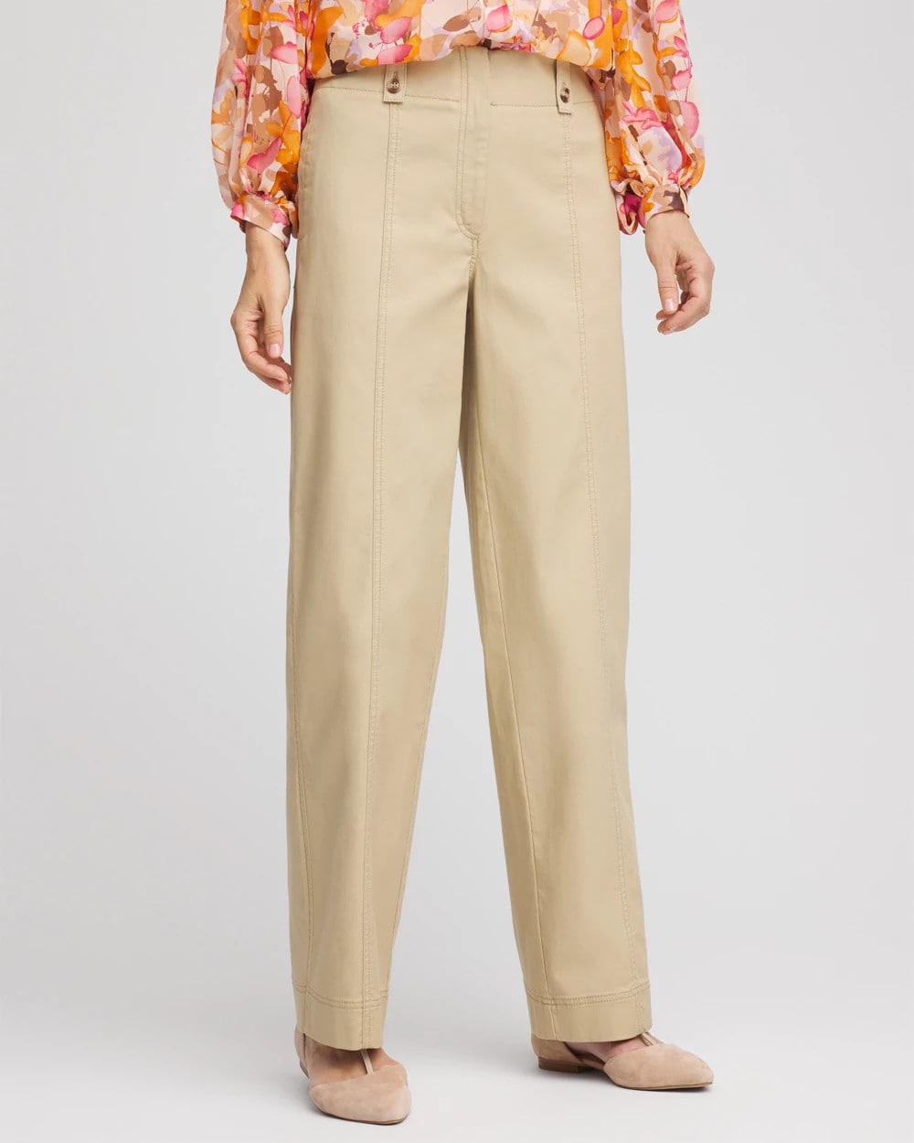 Chico's - Petite Canvas Cargo Wide-Leg Pants