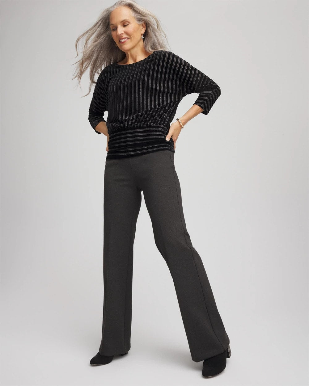 Chico's - Petite Juliet Wide Full-Length Ponte Pants