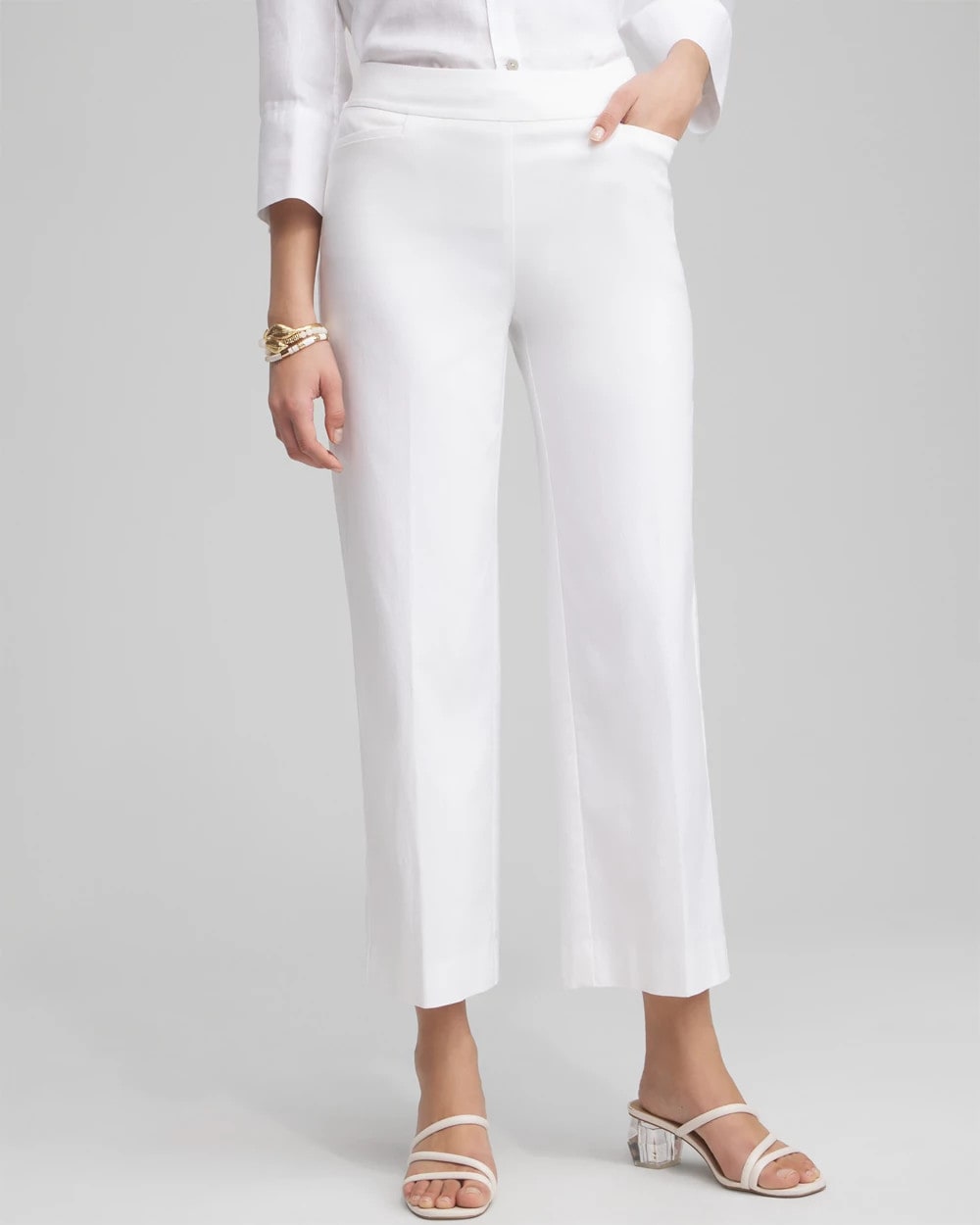 Chico's - Petite Brigitte Wide Leg Cropped Pants
