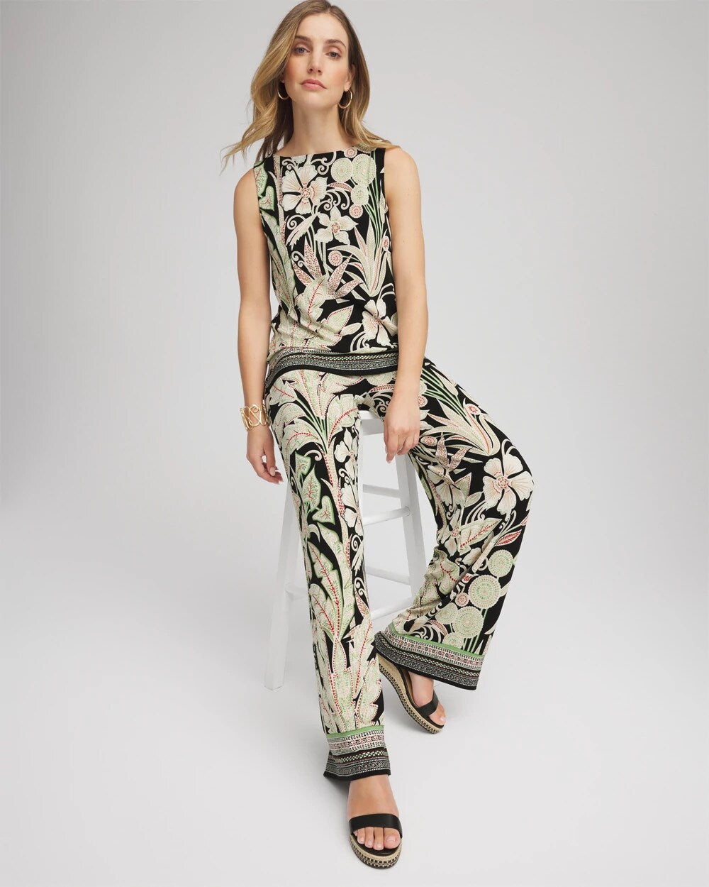 Chico's - Petite Travelers™ Island-Motif Palazzo Pants