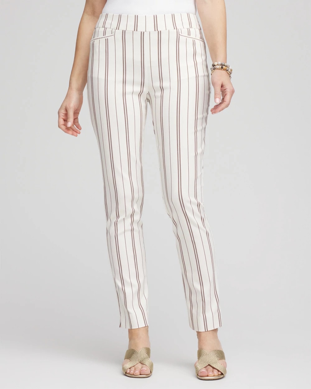 Chico's - Petite Brigitte™ Striped Ankle Pants