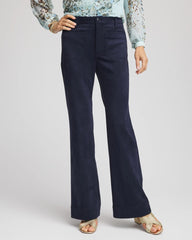 Chico's - Petite Faux Suede Bootcut Ankle Pants