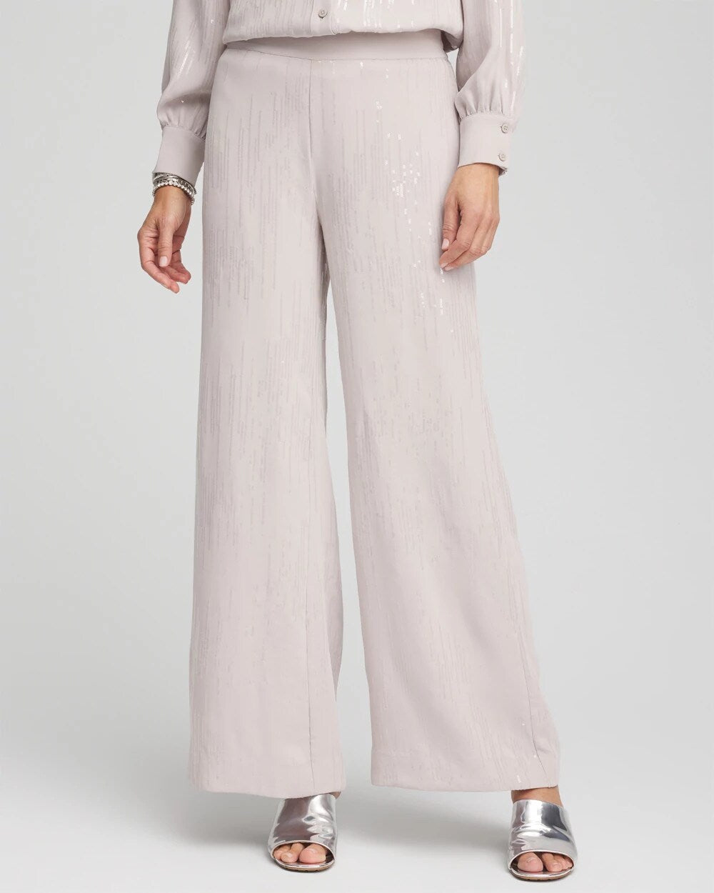 Chico's - Petite Sequin Wide Leg Pant