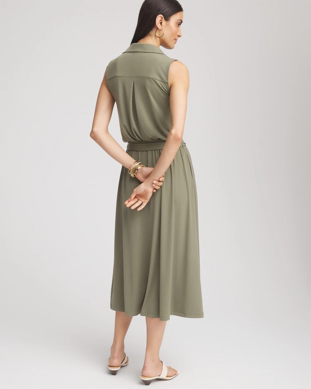 Chico's - Petite Travelers™ Knit Sleeveless Shirtdress