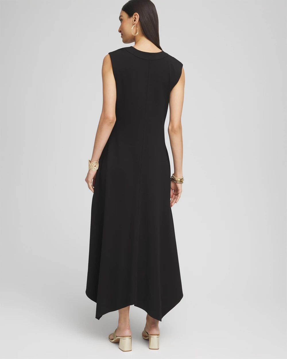 Chico's - Petite Trapunto Placket Midi Dress
