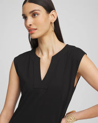 Chico's - Petite Trapunto Placket Midi Dress