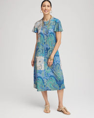 Chico's - Petite Trapunto Midi Jersey-Knit Dress