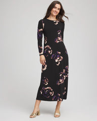 Chico's - Petite Floral Boatneck Column Maxi Dress
