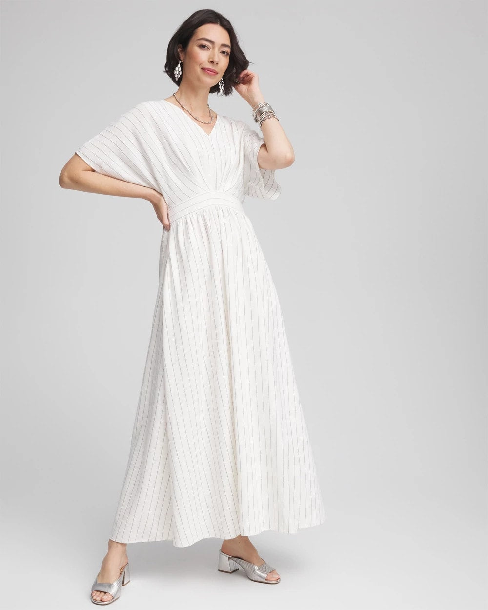Chico's - Metallic Striped Maxi Dress