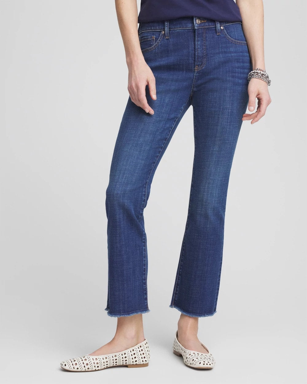 Chico's - Petite Girlfriend Fray Hem Kick Flares