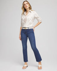 Chico's - Petite Girlfriend Fray Hem Kick Flares