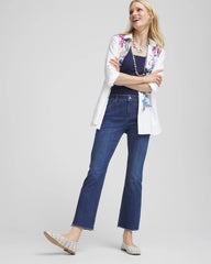 Chico's - Petite Girlfriend Fray Hem Kick Flares