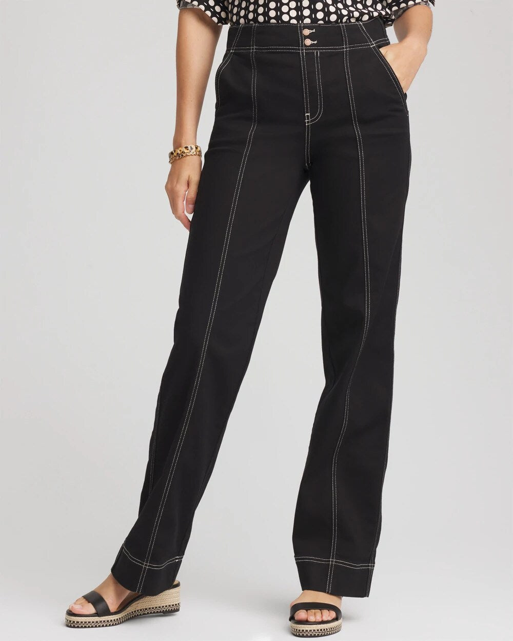 Chico's - Petite Pull-On Wide-Leg Jeans