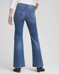 Chico's - Petite Girlfriend Frayed Flared Jeans