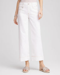 Chico's - Petite No Stain Pull-On Wide Leg Cropped Jeans