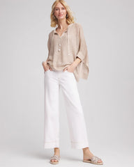 Chico's - Petite No Stain Pull-On Wide Leg Cropped Jeans