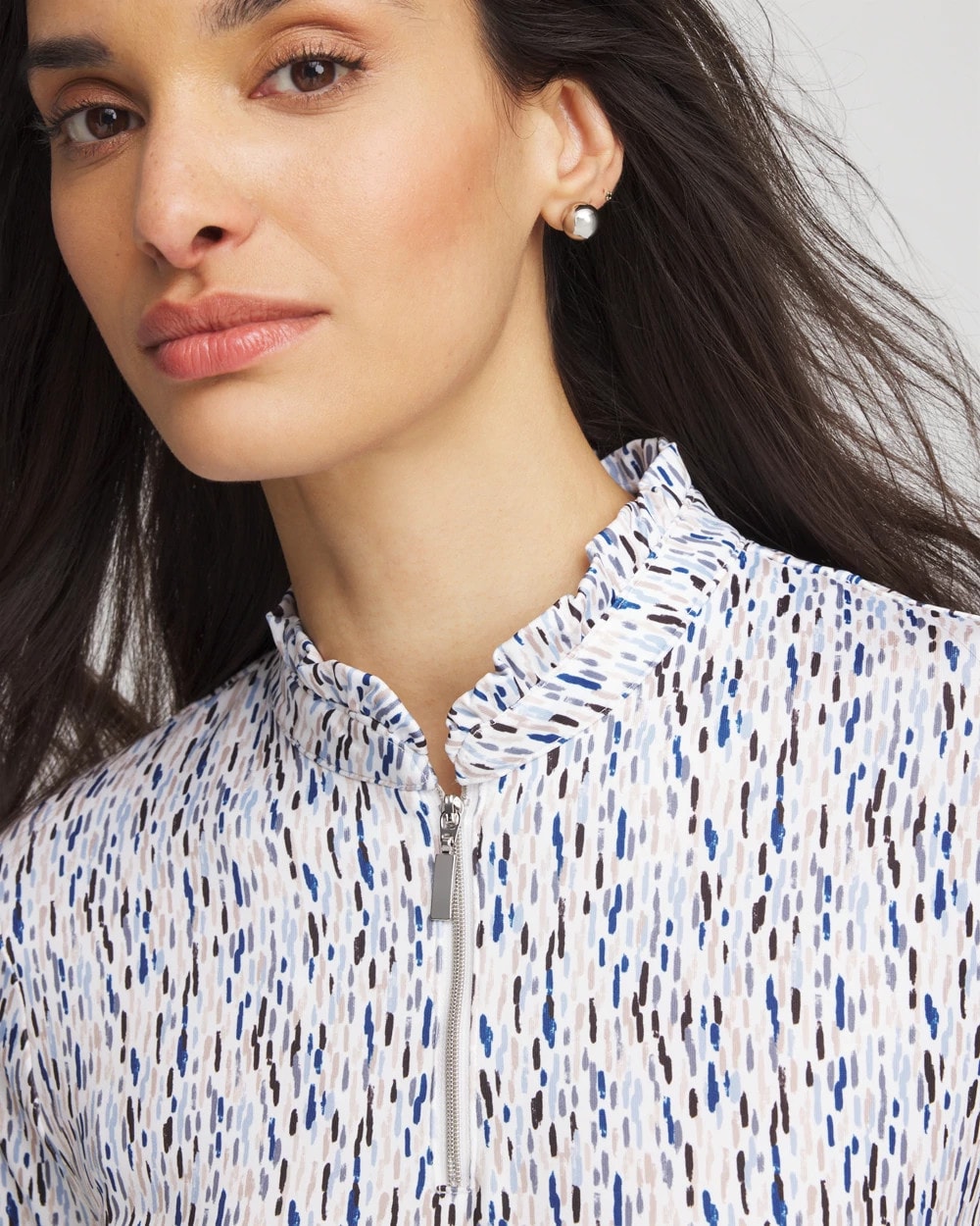Chico's - Zenergy® UPF Rice Ruffle Top