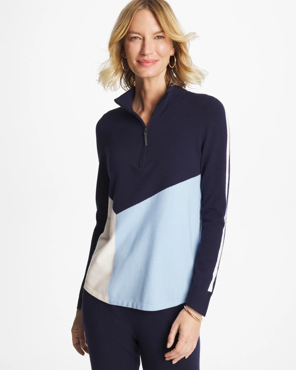 Chico's - Zenergy® Luxe Colorblock Half-Zip Pullover