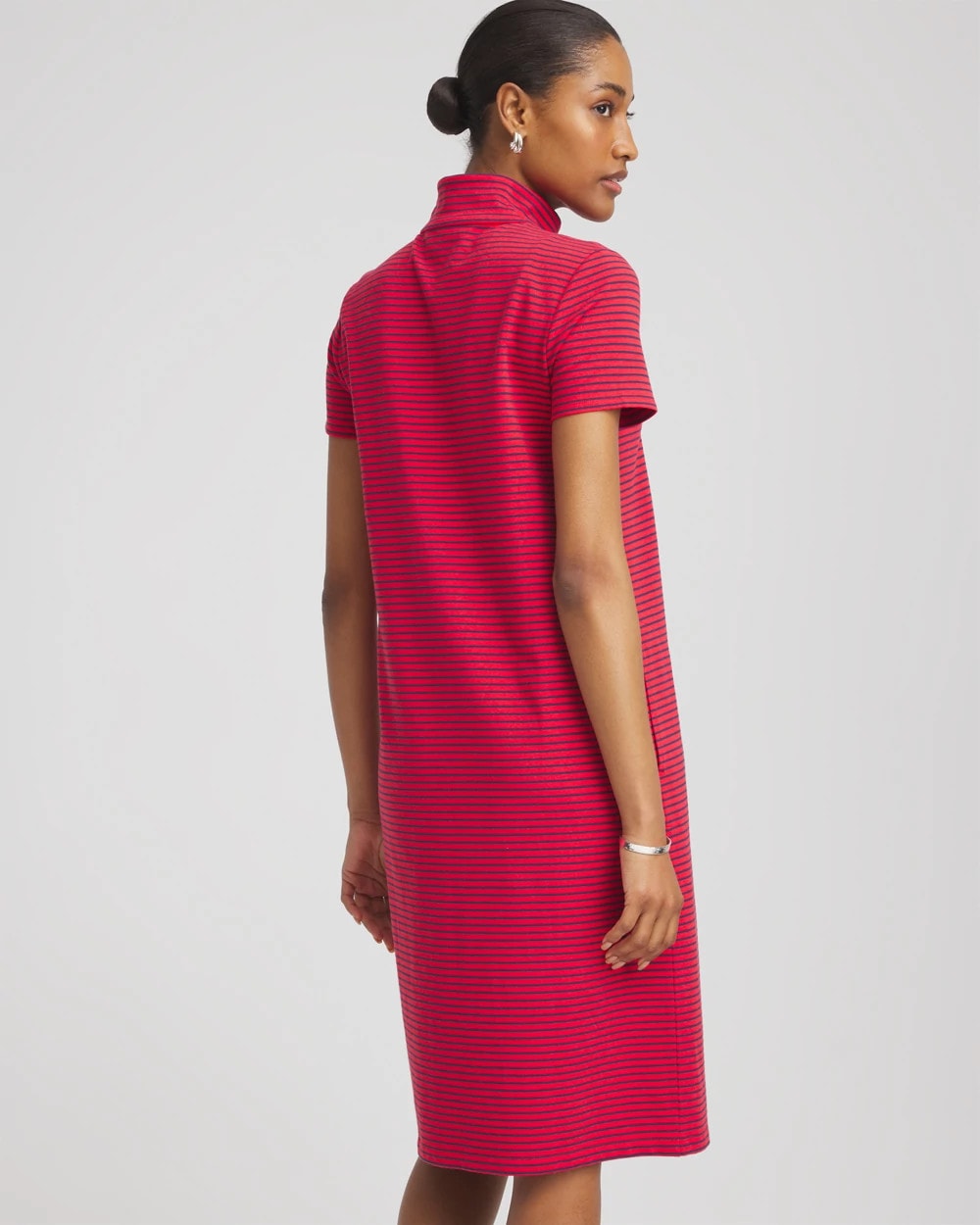Chico's - Zenergy® UPF Knit Stripe Half-Zip Dress