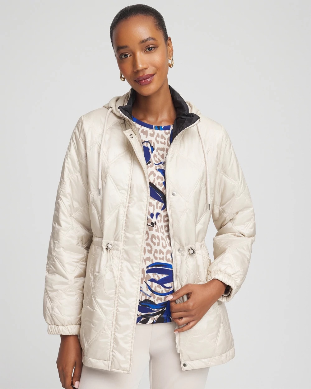 Chico's - Zenergy® Water-Resistant Quilted Anorak Jacket